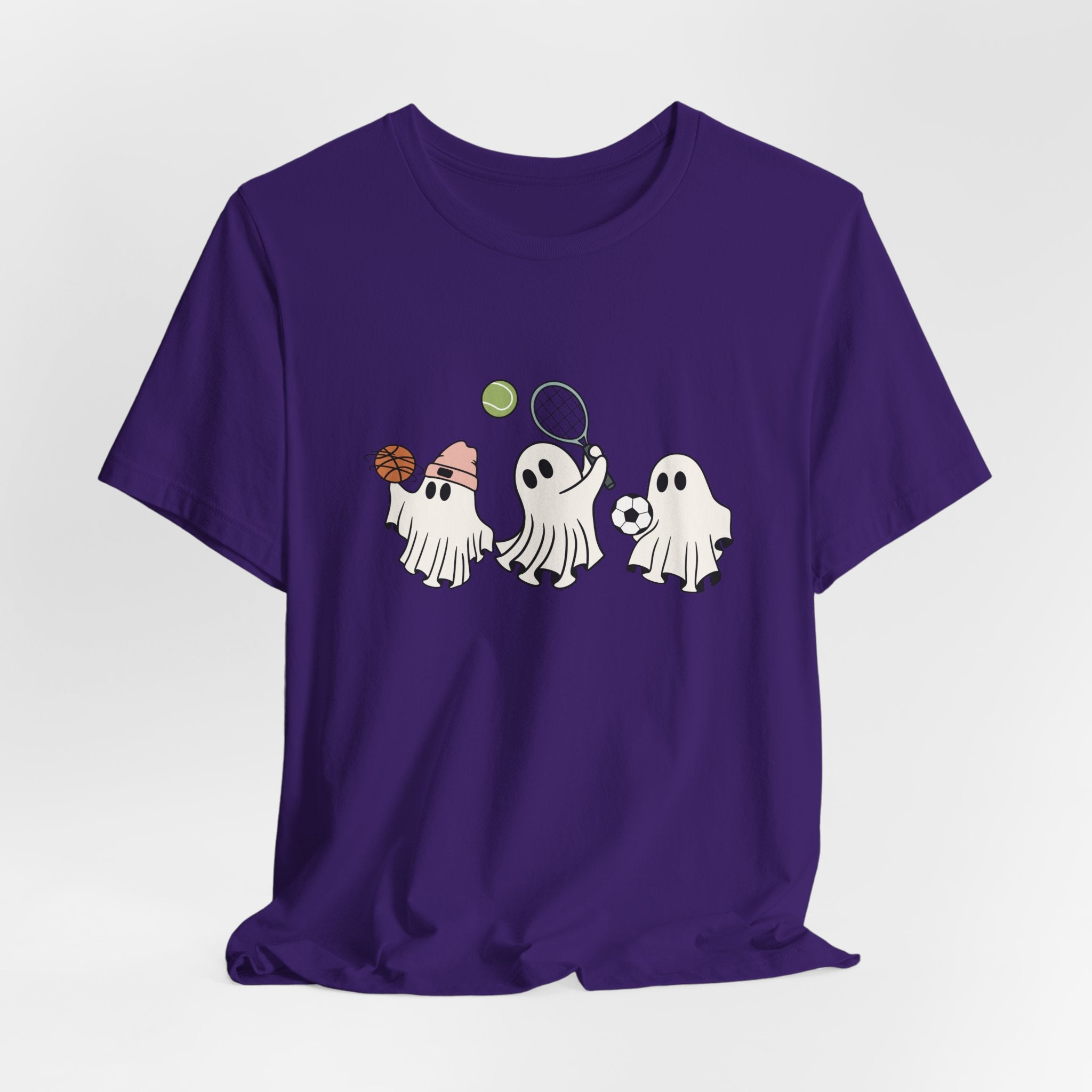 Sports Lover Ghost Shirt – Funny Halloween Athlete Ghost Graphic Unisex Tee