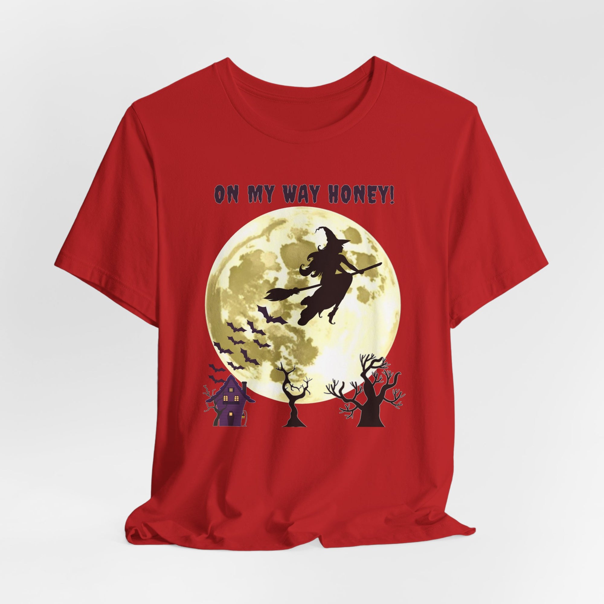 Funny Witch On The Way Honey T-shirt for Men and Women