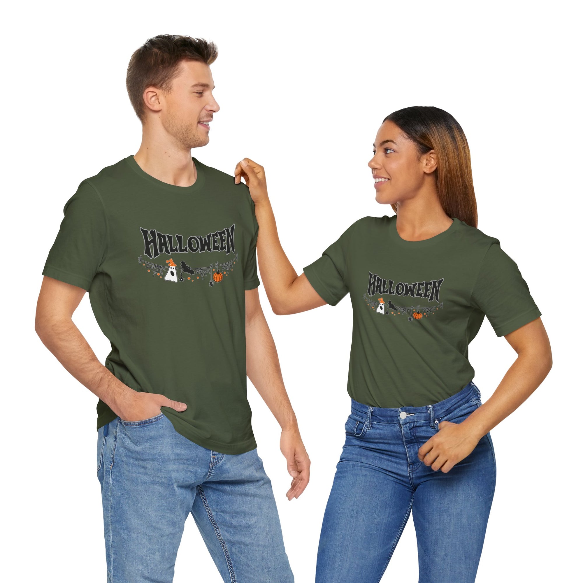 Halloween Spider Web T-shirt for Men and Women