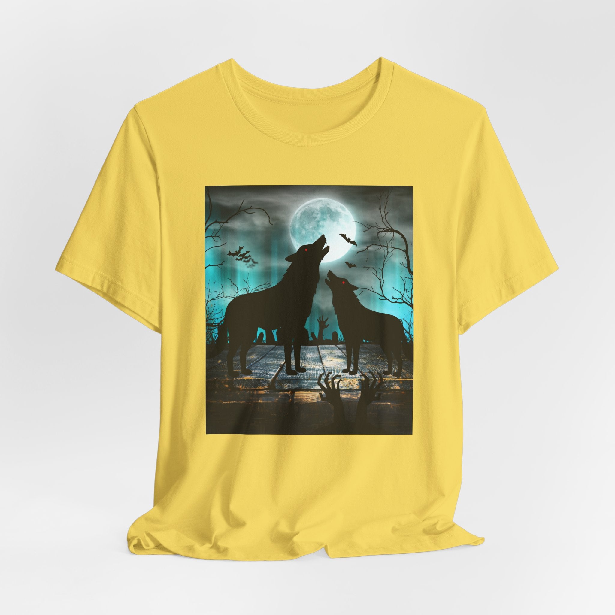 Creepy Full Moon Fox T-Shirt – Spooky Animal Art Unisex Shirt