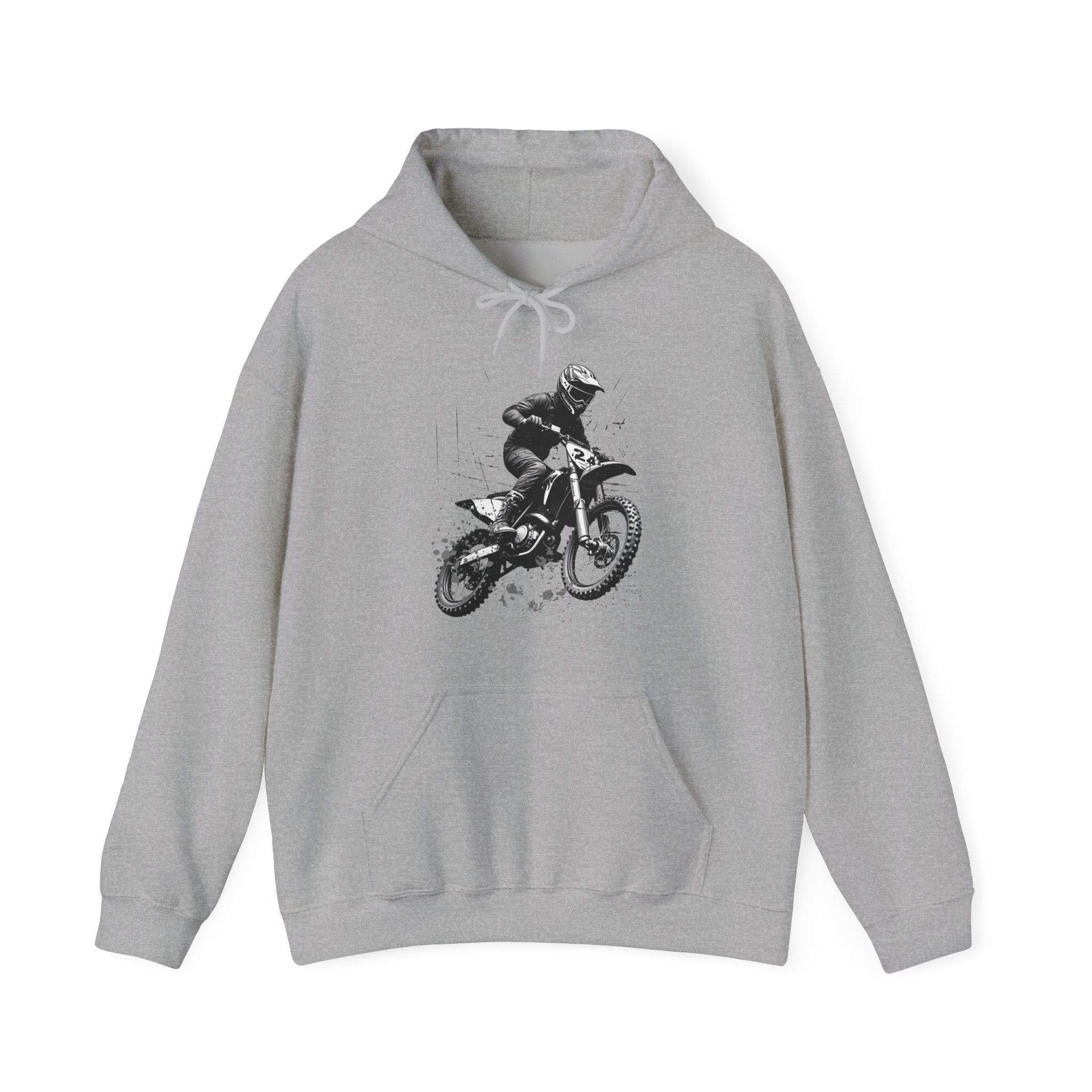 Classic Motocross Rider Dirt Bike Racing Graphic Hoodie