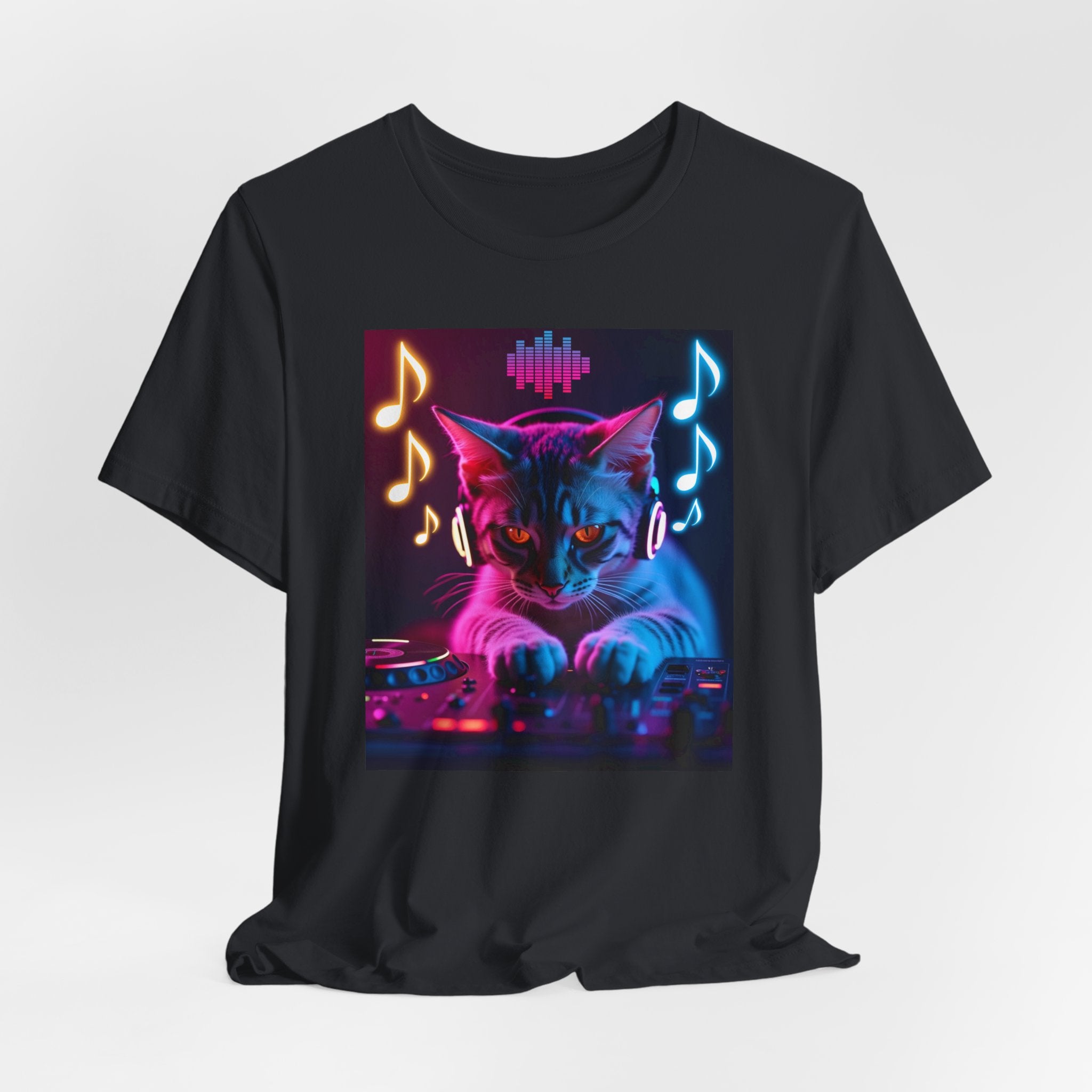 Cute Cat DJ Shirt – Adorable Kitty Music Lover Unisex Tee