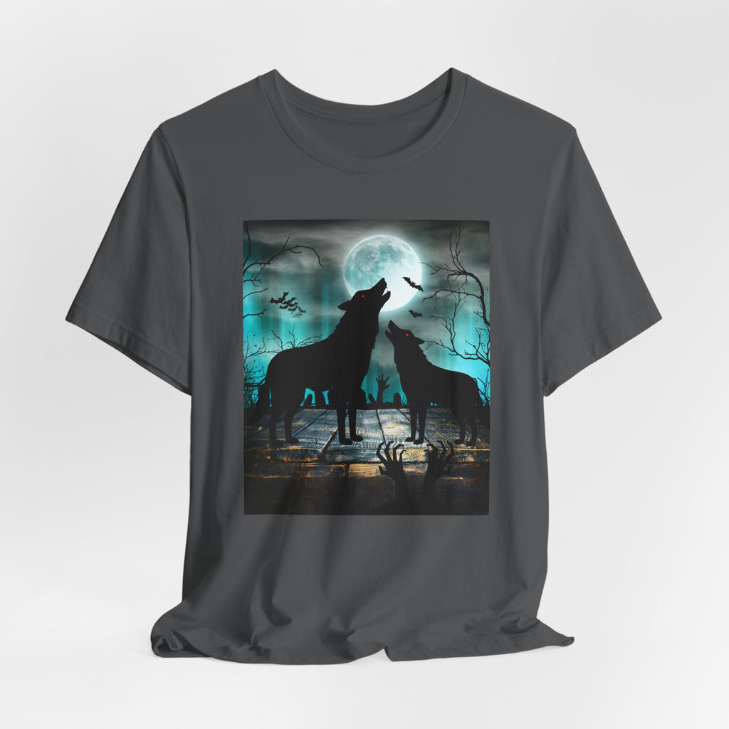 Creepy Full Moon Fox T-Shirt – Spooky Animal Art Unisex Shirt