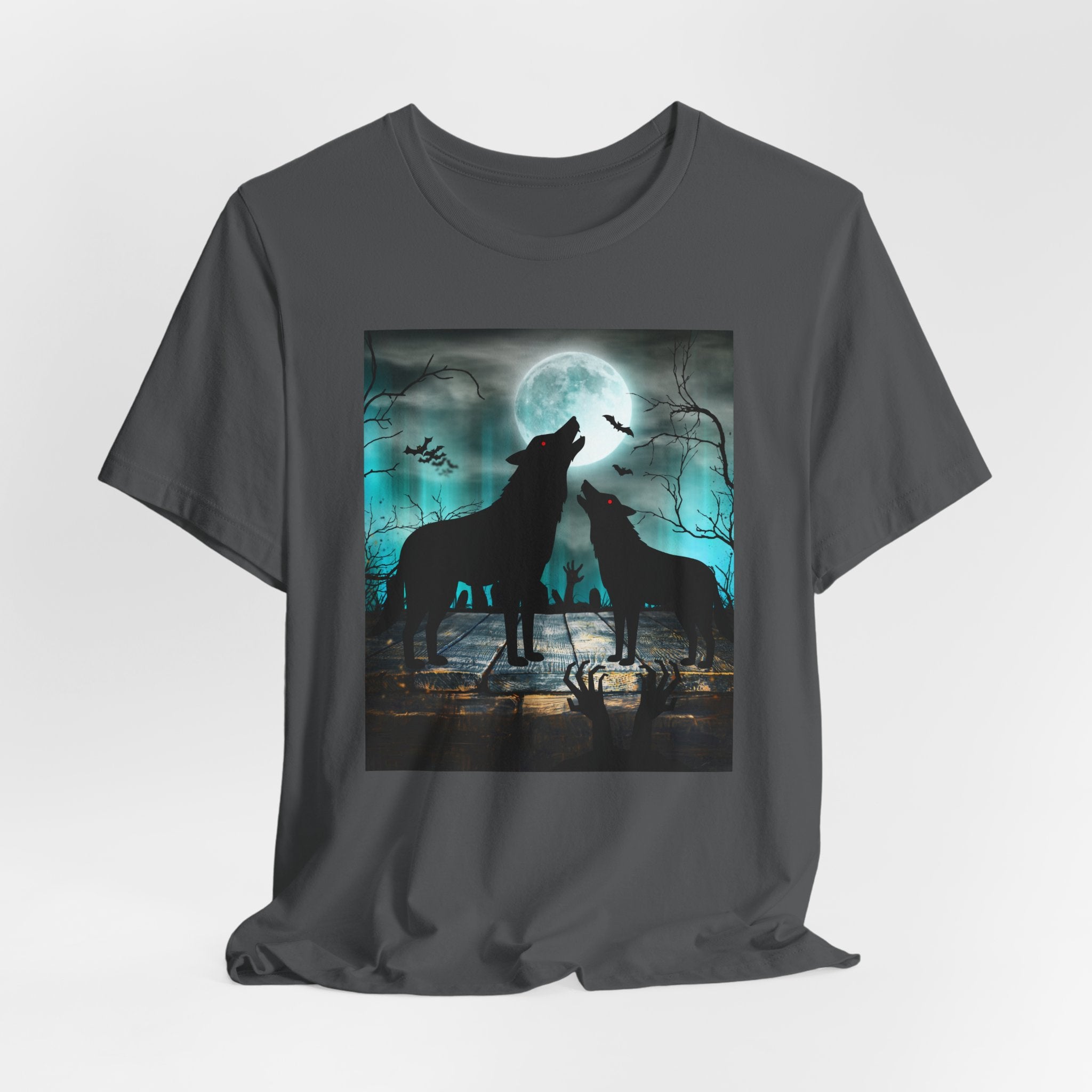 Creepy Full Moon Fox T-Shirt – Spooky Animal Art Unisex Shirt