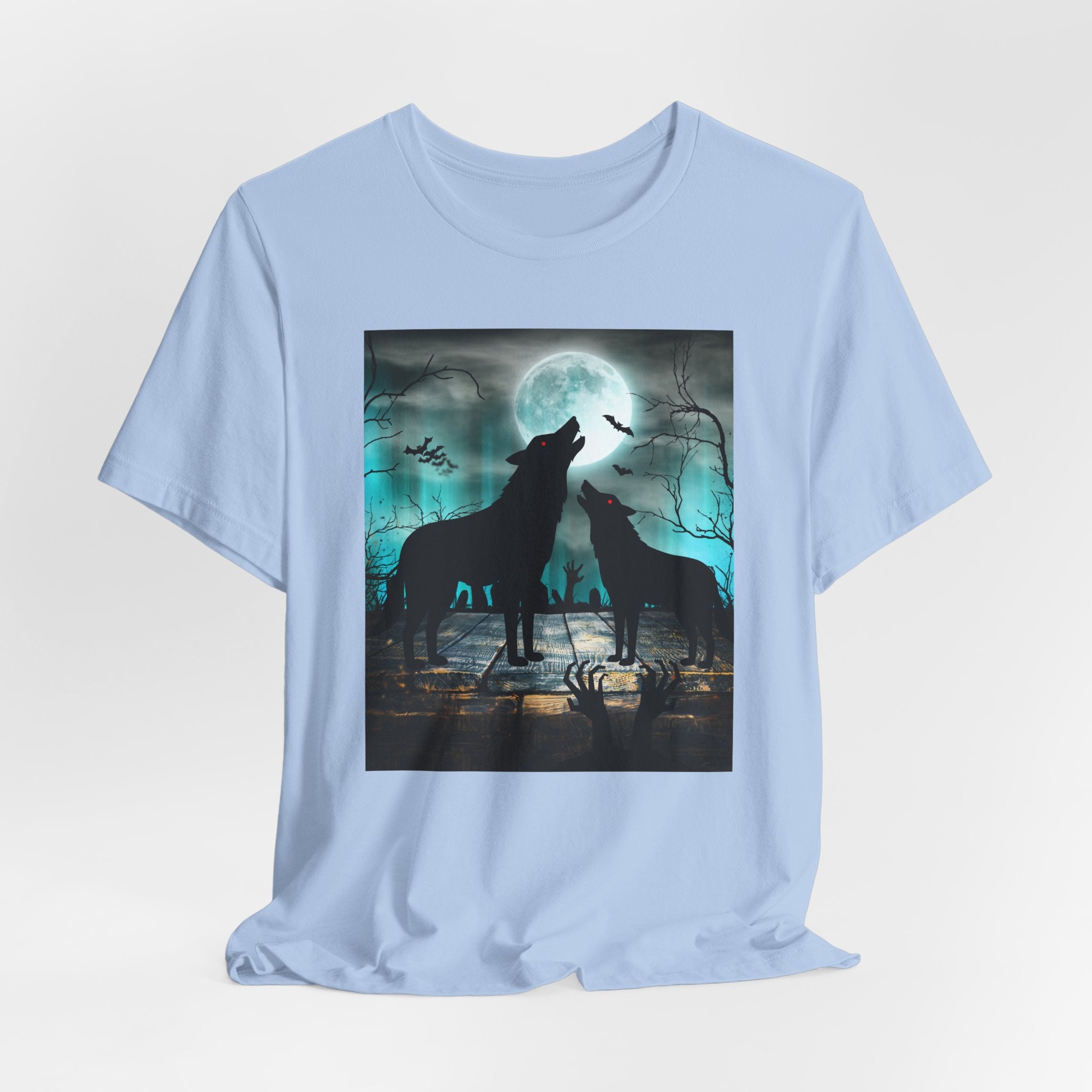 Creepy Full Moon Fox T-Shirt – Spooky Animal Art Unisex Shirt