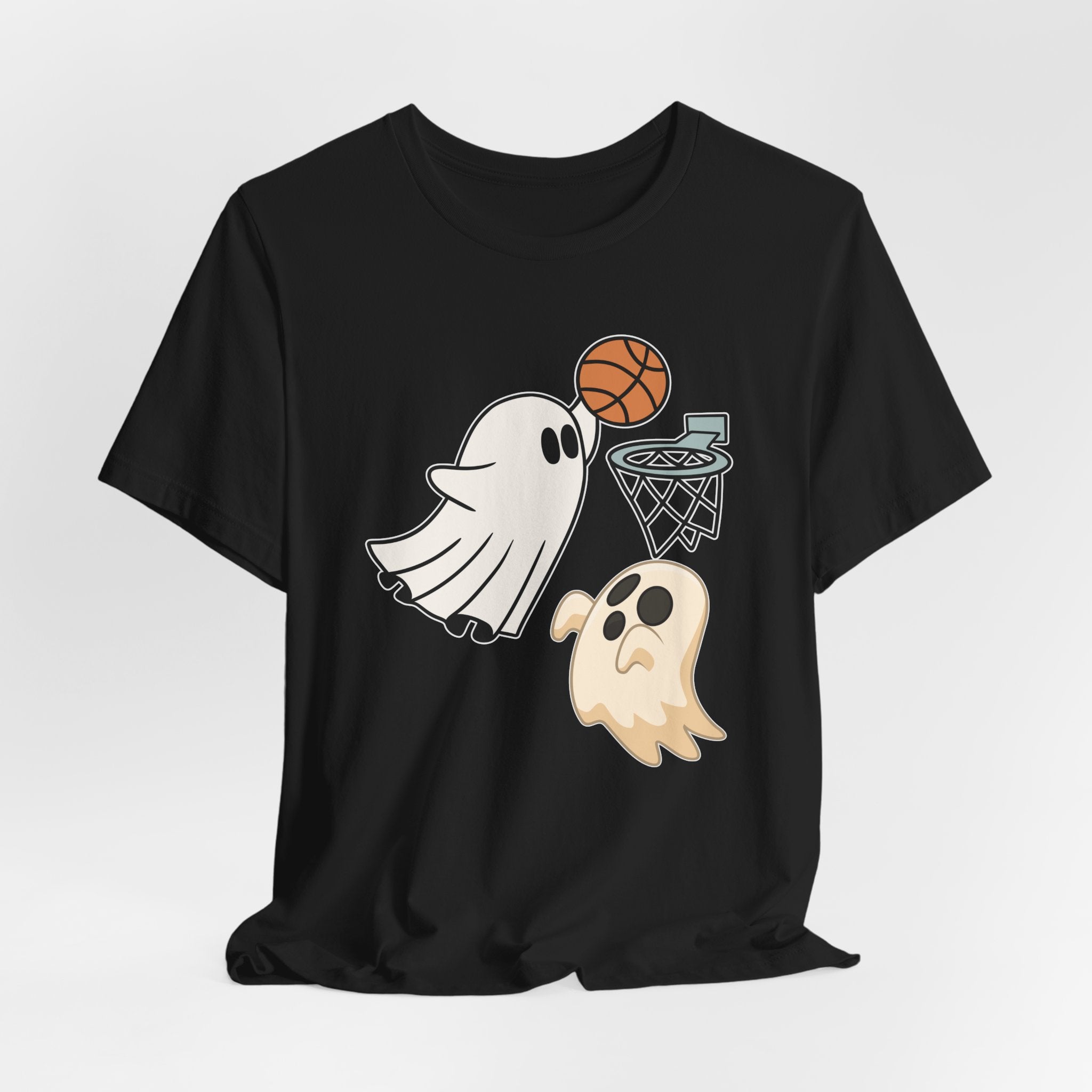 Slam Dunk Ghost T-Shirt – Funny Basketball Halloween Ghost Unisex Tee