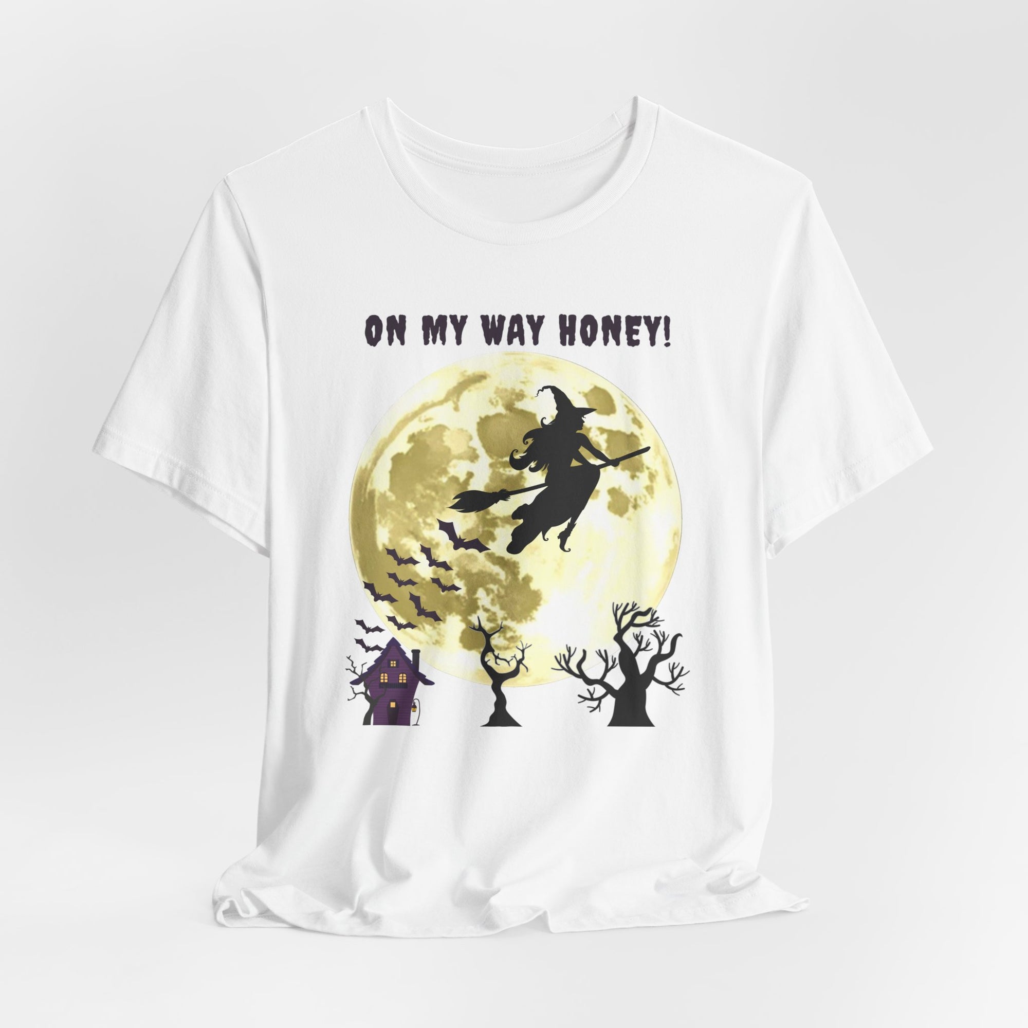 Funny Witch On The Way Honey T-shirt for Men and Women