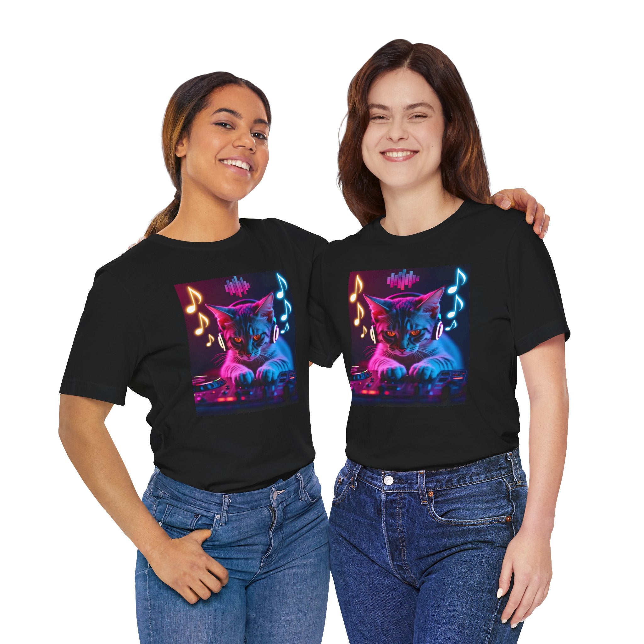 Cute Cat DJ Shirt – Adorable Kitty Music Lover Unisex Tee
