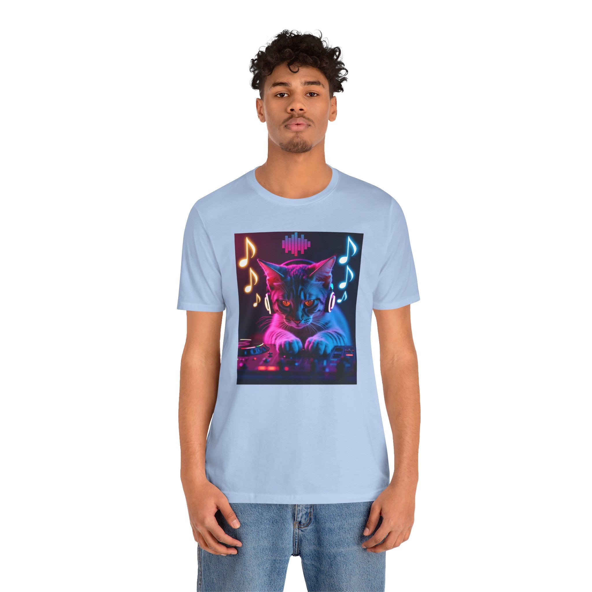 Cute Cat DJ Shirt – Adorable Kitty Music Lover Unisex Tee