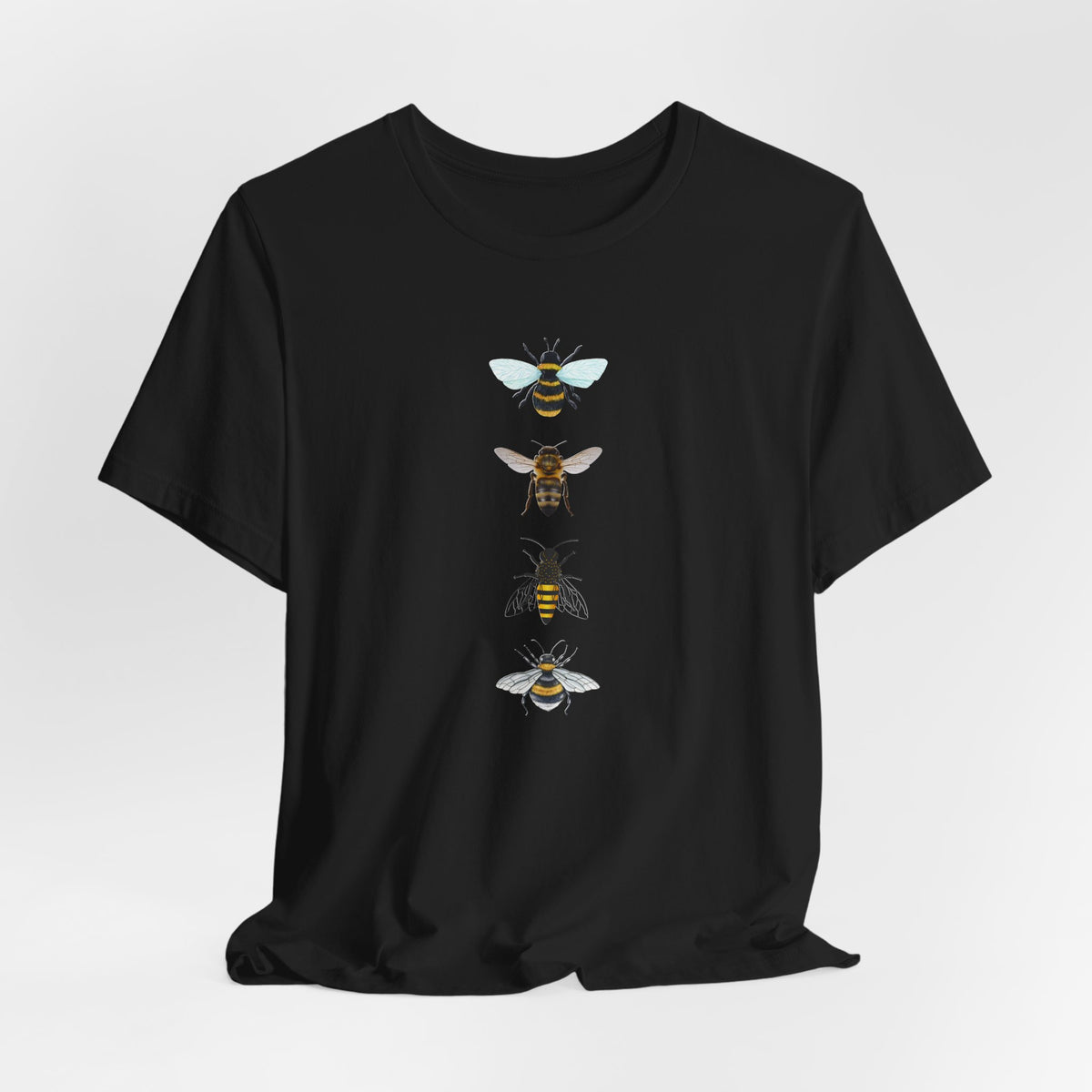 Black t-shirt with 'PAPA' text and celestial design on a white background
