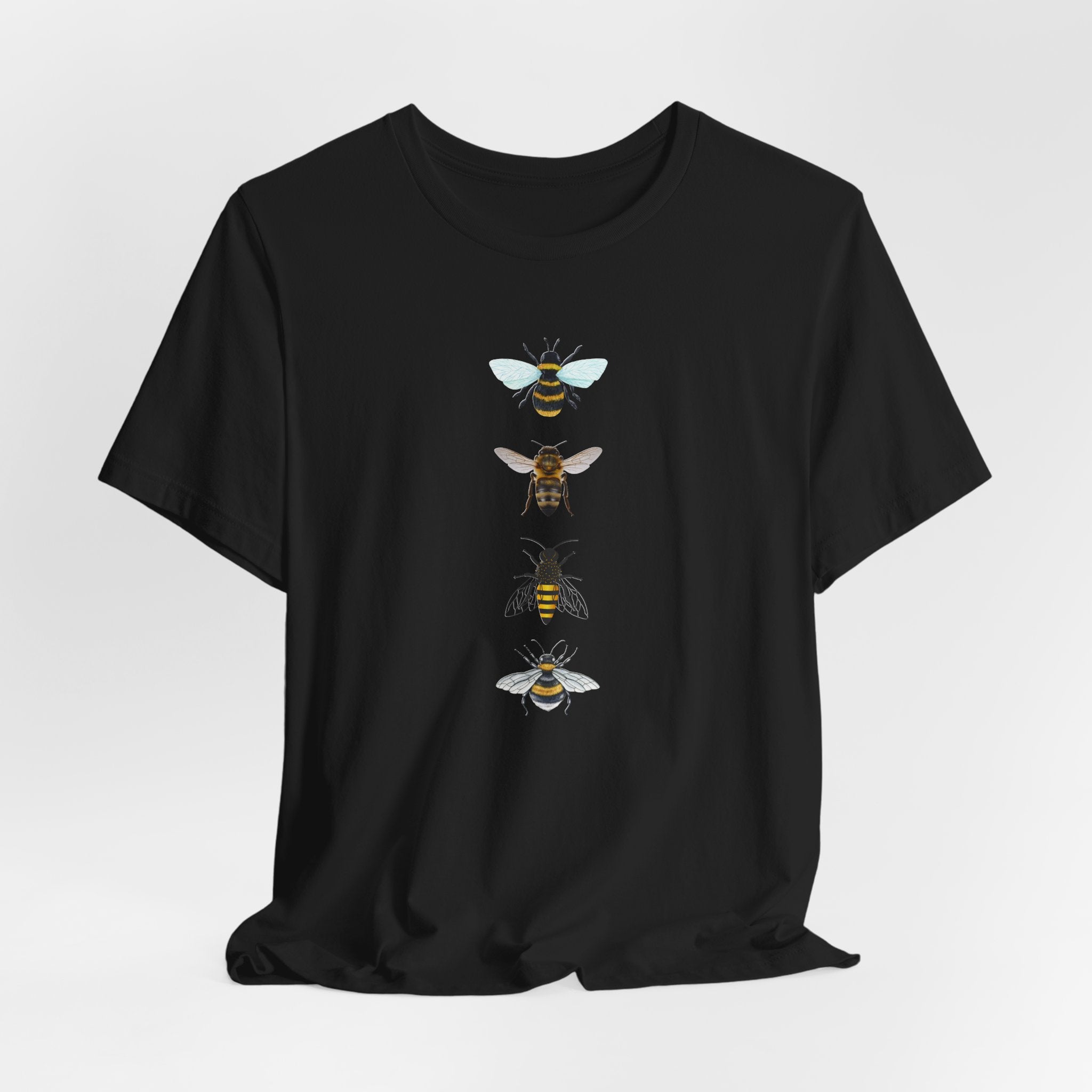 Black t-shirt with 'PAPA' text and celestial design on a white background