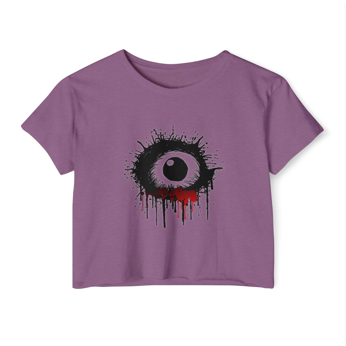 Bleeding Teary Eye Gothic Horror Blood Crop Top T-Shirt
