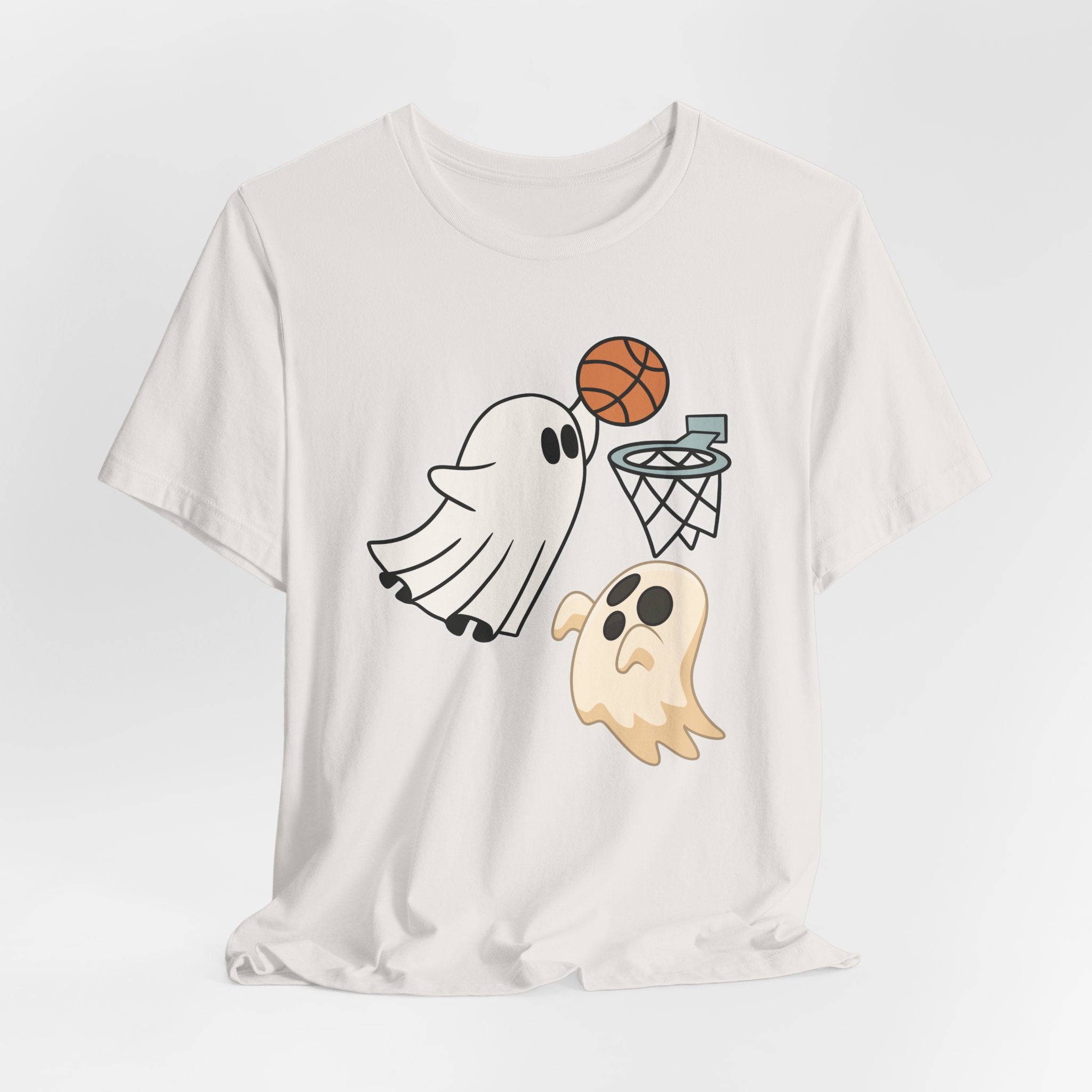 Slam Dunk Ghost T-Shirt – Funny Basketball Halloween Ghost Unisex Tee