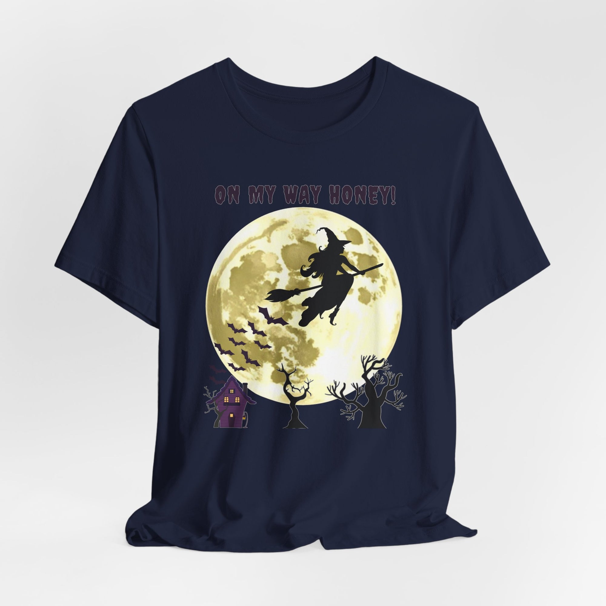 Funny Witch On The Way Honey T-shirt for Men and Women