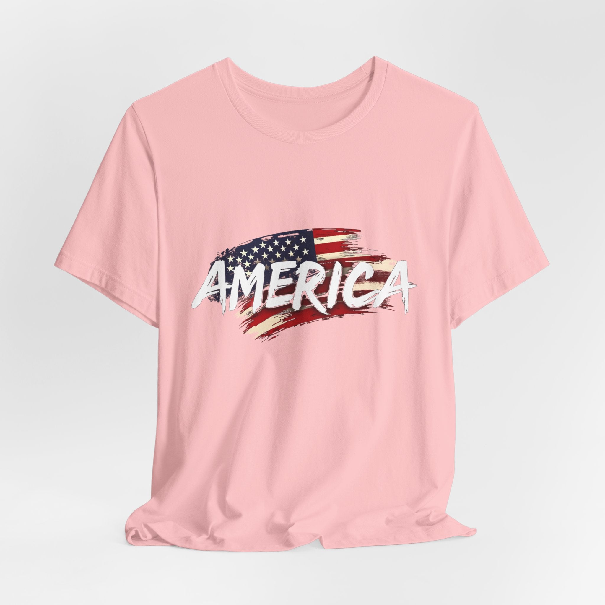 America Vintage Style Patriotic Flag Graphic T-Shirt