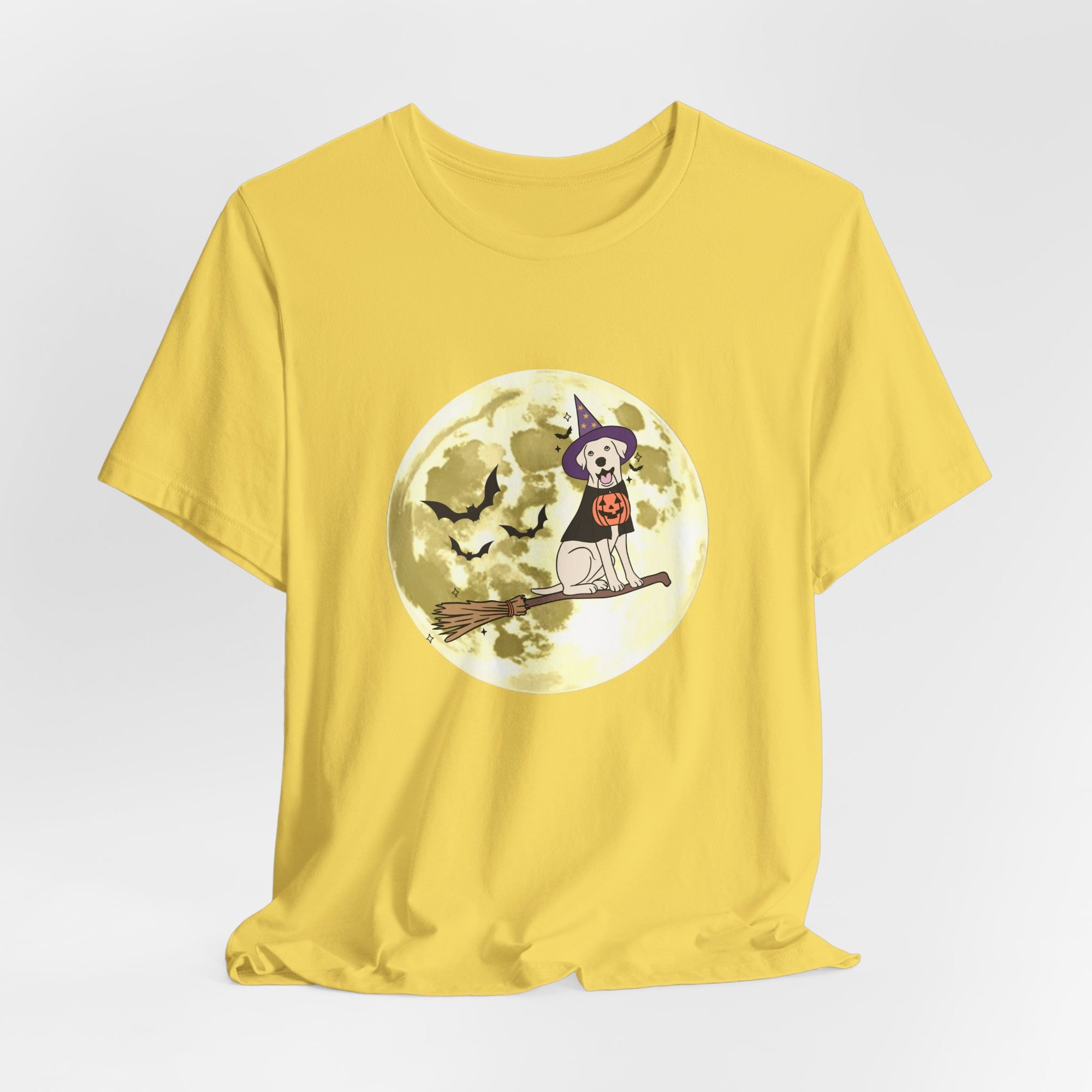 Dog In A Flying Broom T-shirt for Men and Women