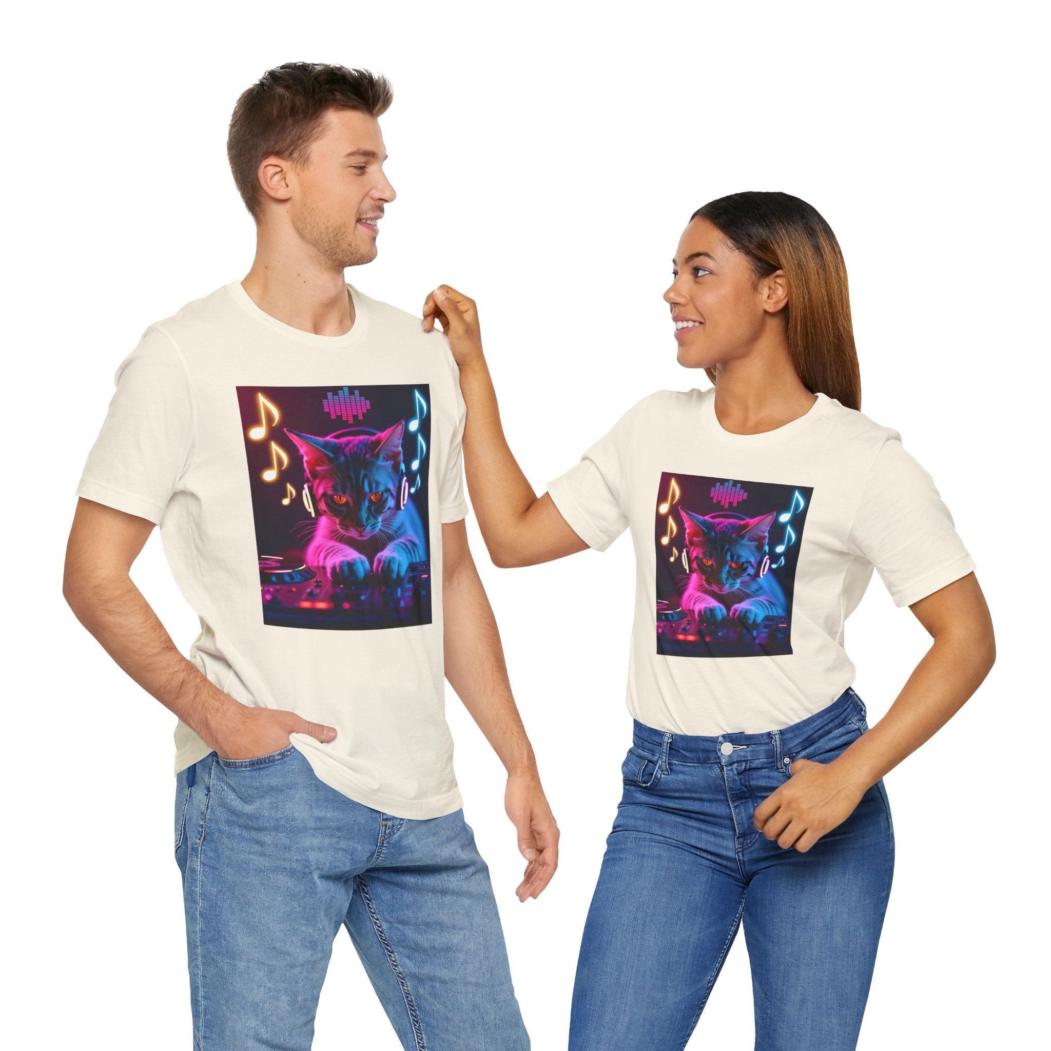 Cute Cat DJ Shirt – Adorable Kitty Music Lover Unisex Tee