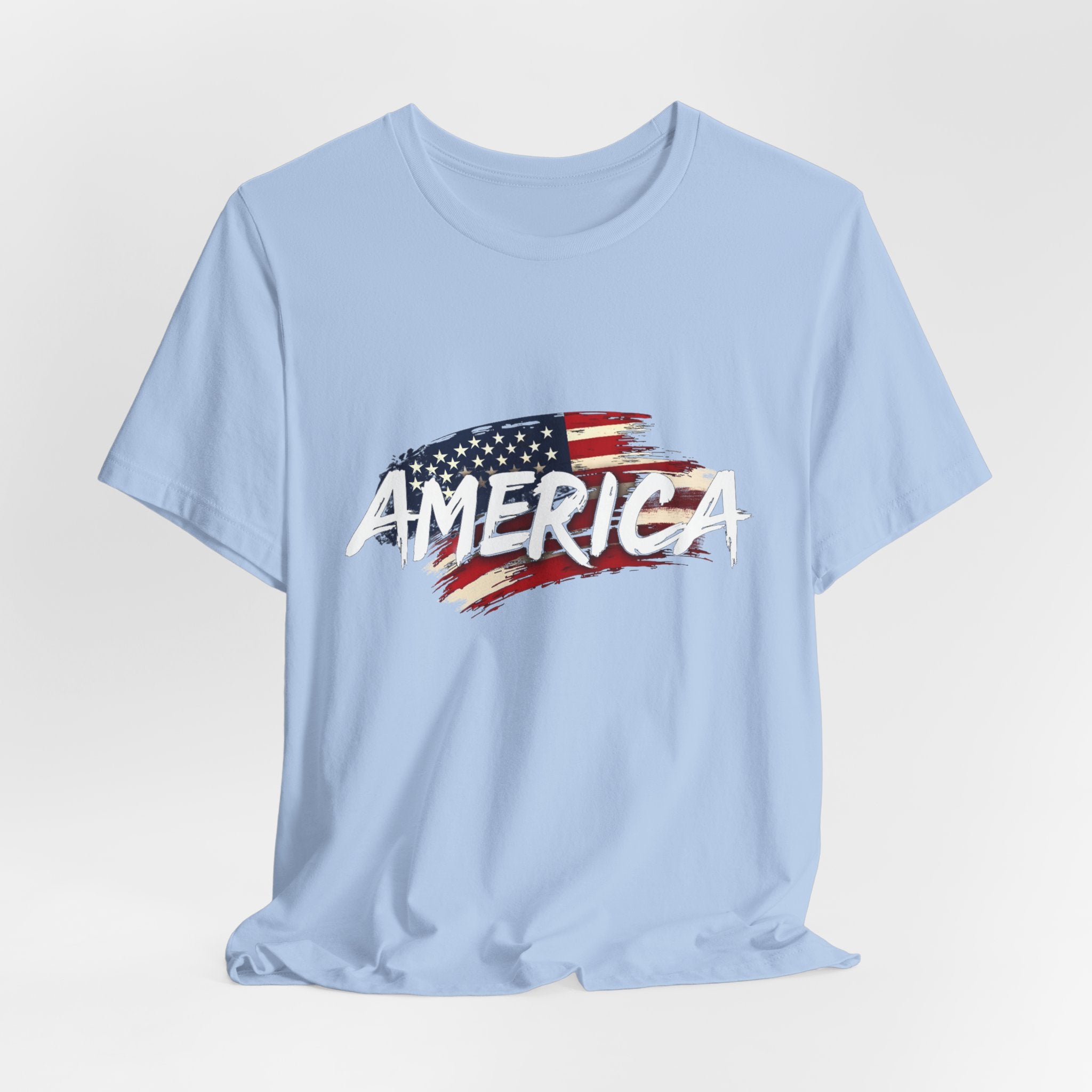 America Vintage Style Patriotic Flag Graphic T-Shirt