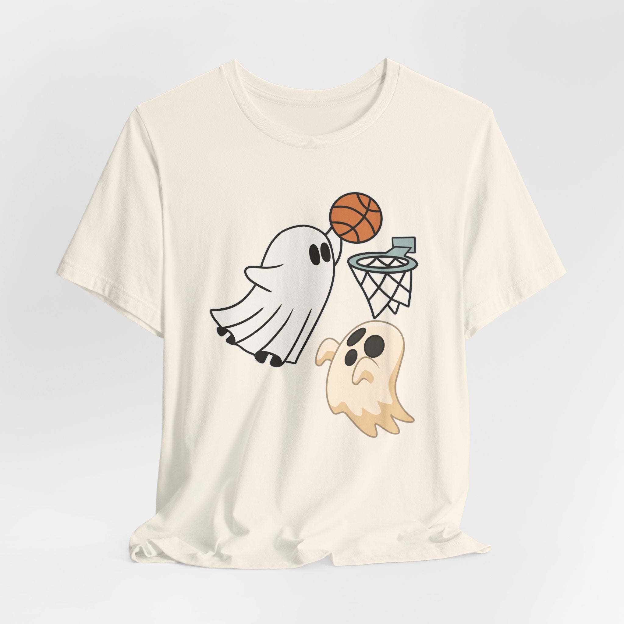 Slam Dunk Ghost T-Shirt – Funny Basketball Halloween Ghost Unisex Tee