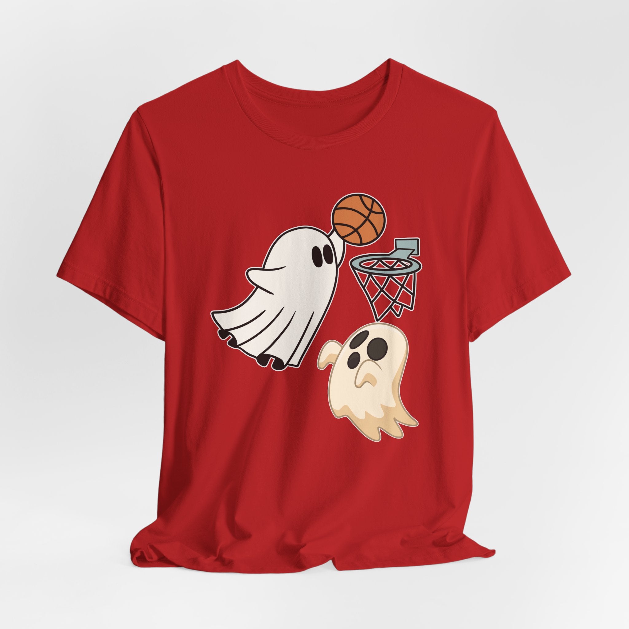 Slam Dunk Ghost T-Shirt – Funny Basketball Halloween Ghost Unisex Tee