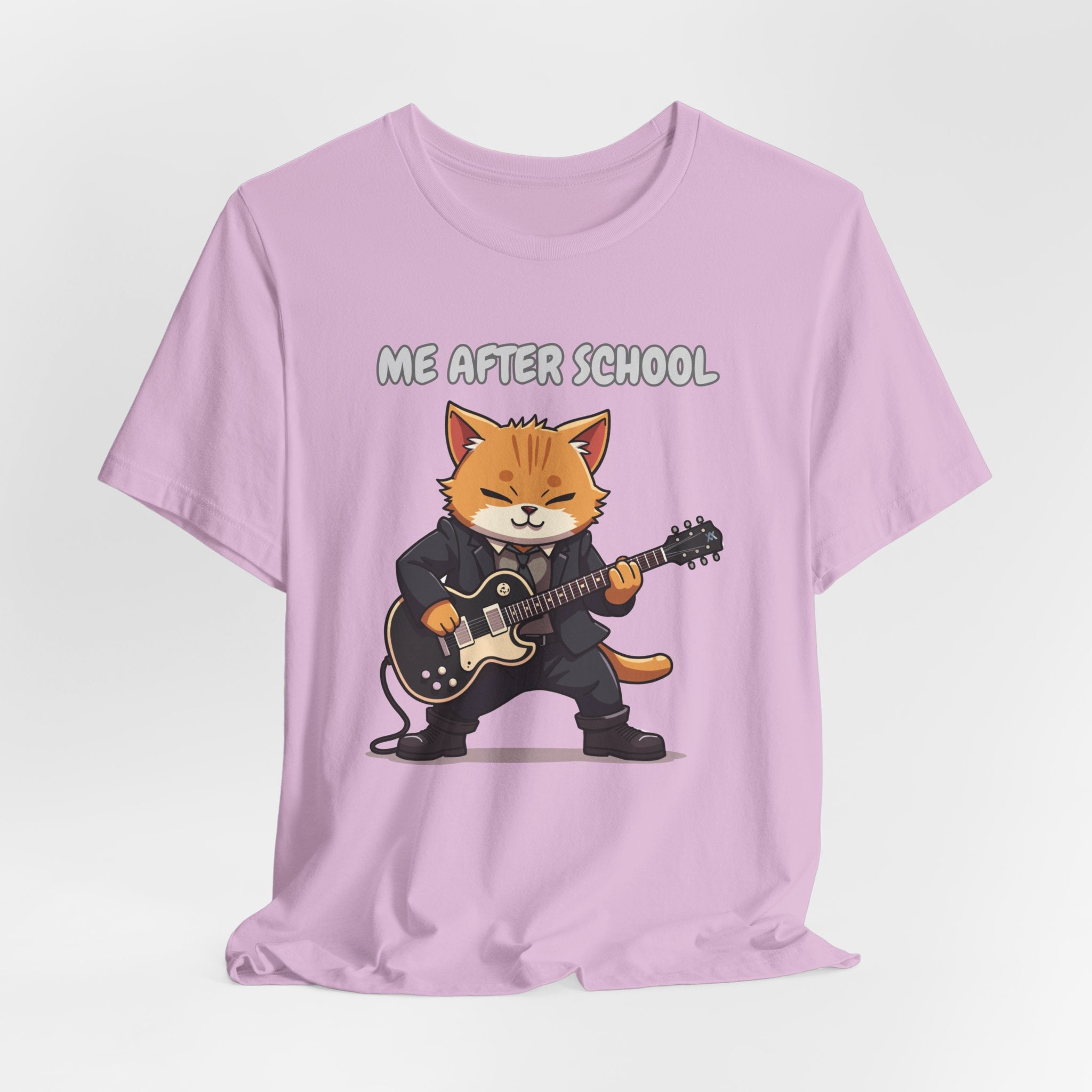 Me After School – Cat Playing Guitar Funny Graphic Unisex T-Shirt