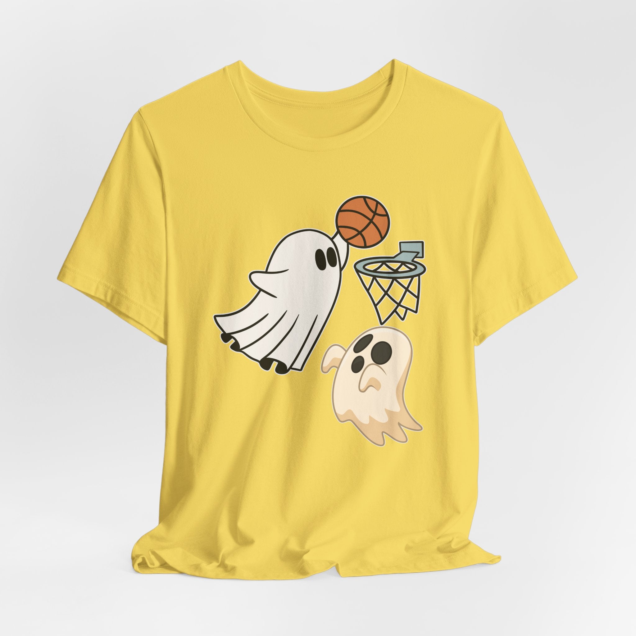 Slam Dunk Ghost T-Shirt – Funny Basketball Halloween Ghost Unisex Tee