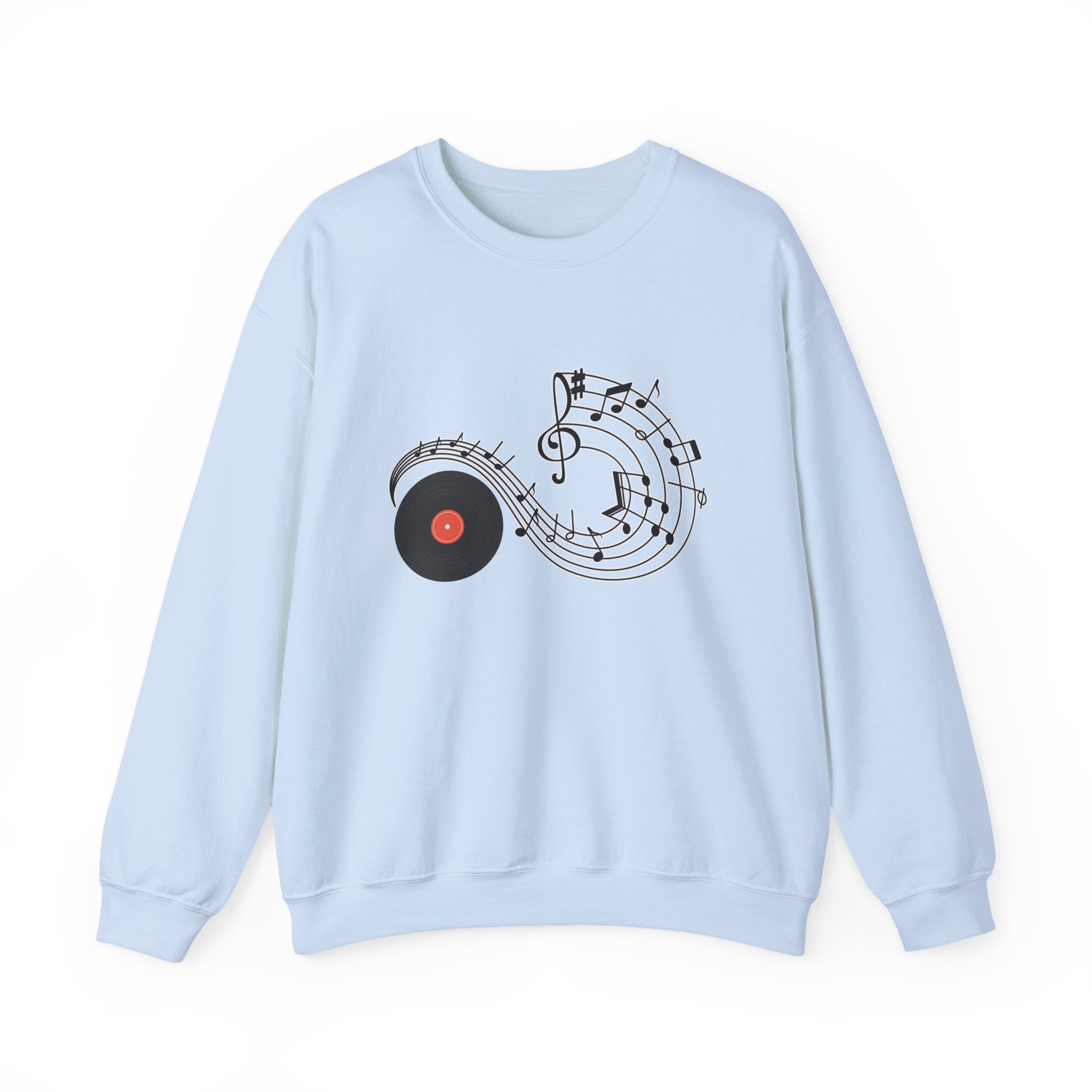 Vinyl Retro Music Lover Vintage Record Notes Sweatshirt