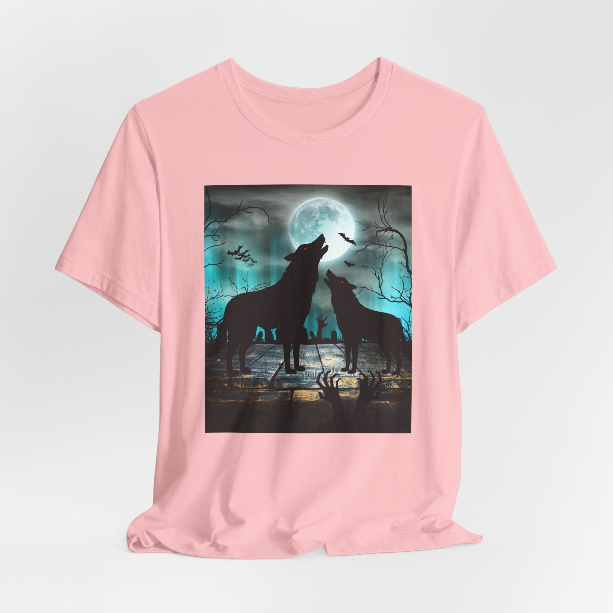 Creepy Full Moon Fox T-Shirt – Spooky Animal Art Unisex Shirt