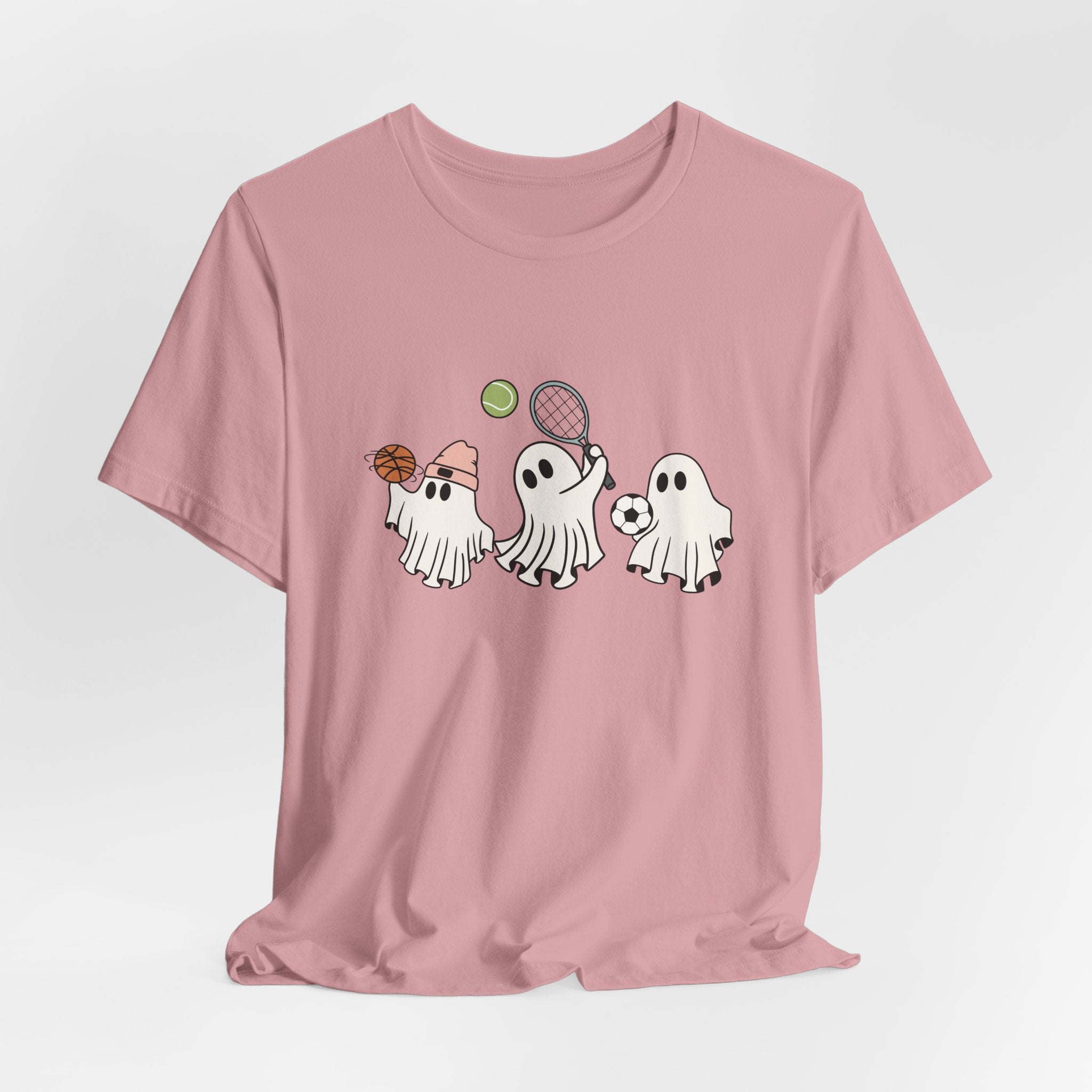 Sports Lover Ghost Shirt – Funny Halloween Athlete Ghost Graphic Unisex Tee