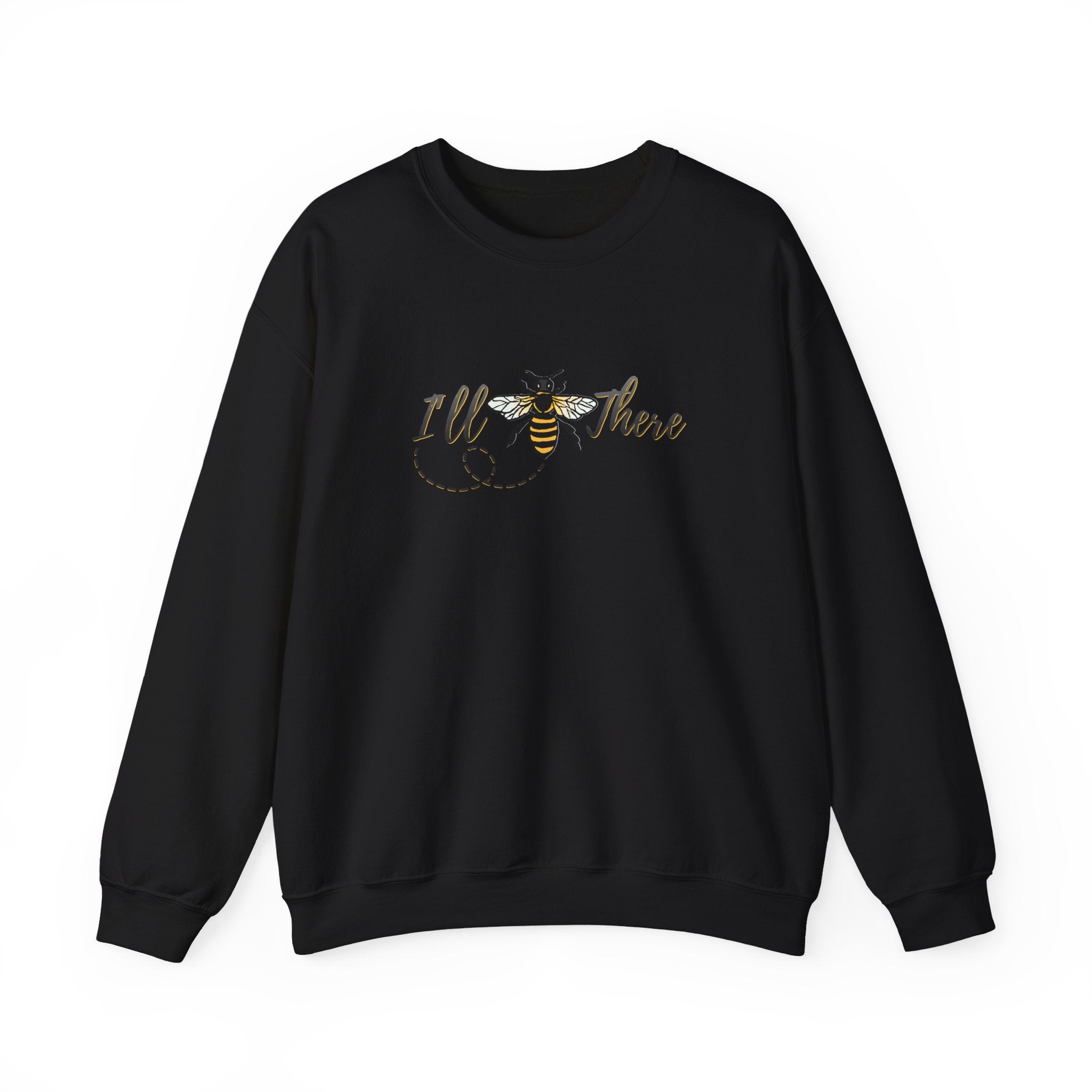 Black sweatshirt with bee graphic and 'Ill There' text on a white background