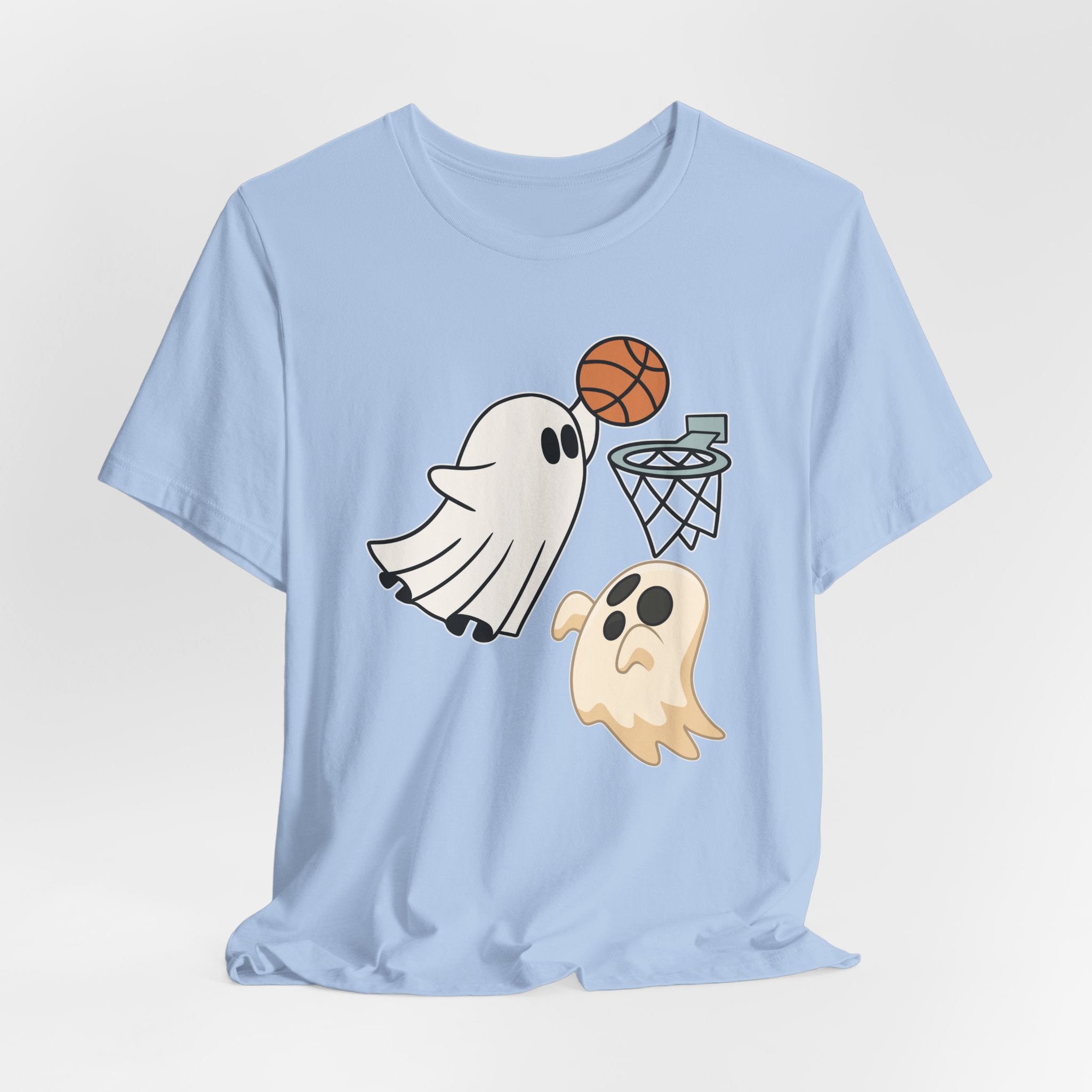 Slam Dunk Ghost T-Shirt – Funny Basketball Halloween Ghost Unisex Tee