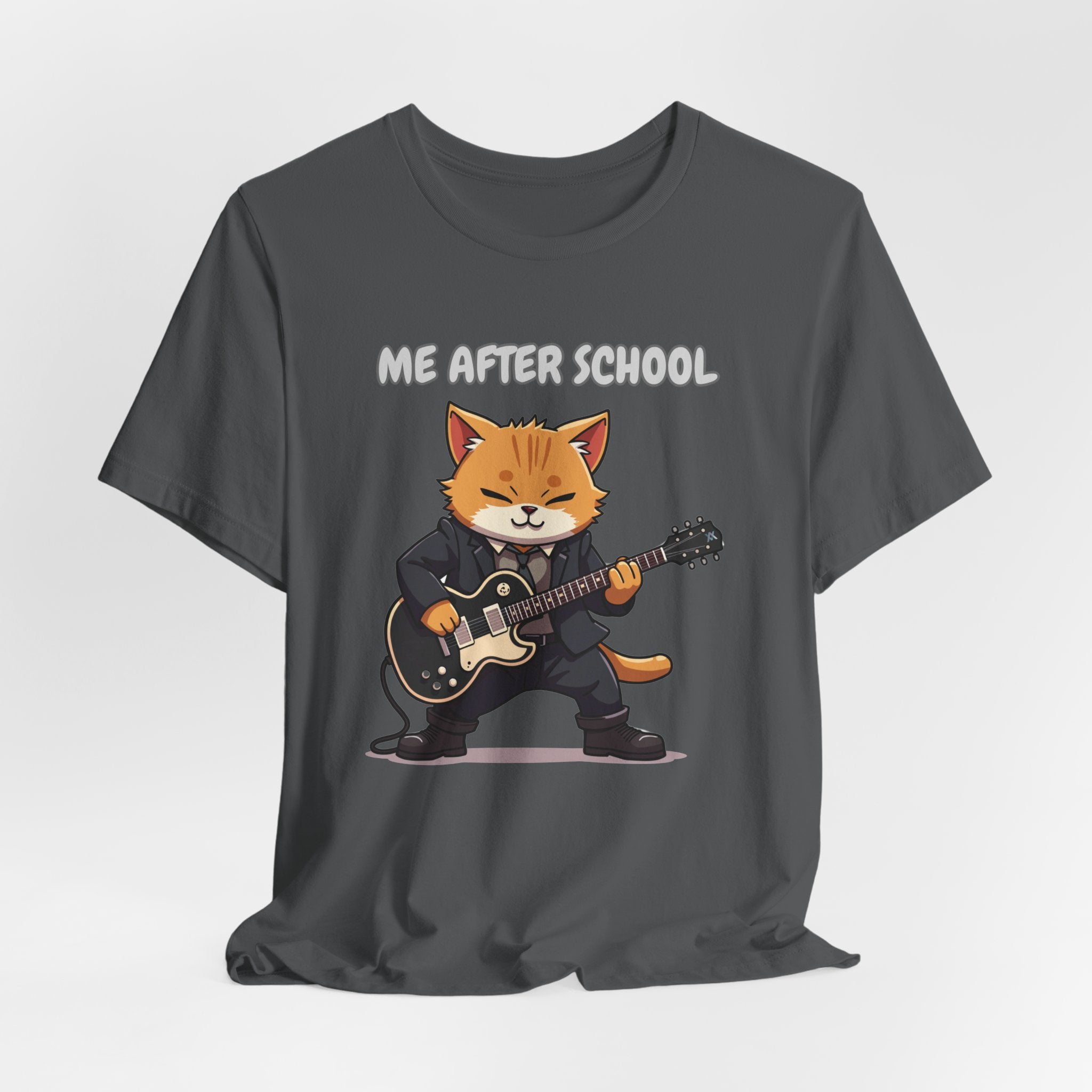 Me After School – Cat Playing Guitar Funny Graphic Unisex T-Shirt
