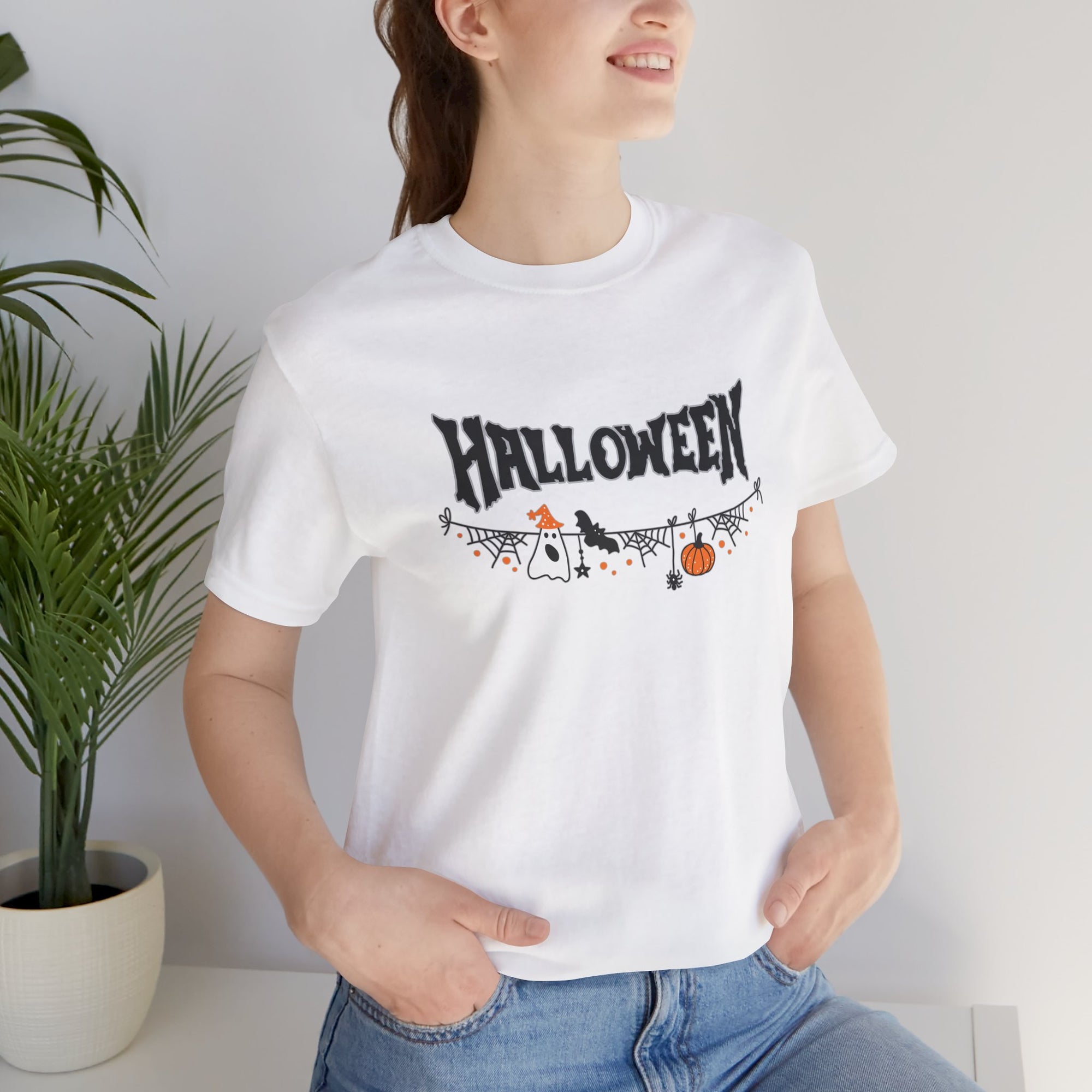 Halloween Spider Web T-shirt for Men and Women