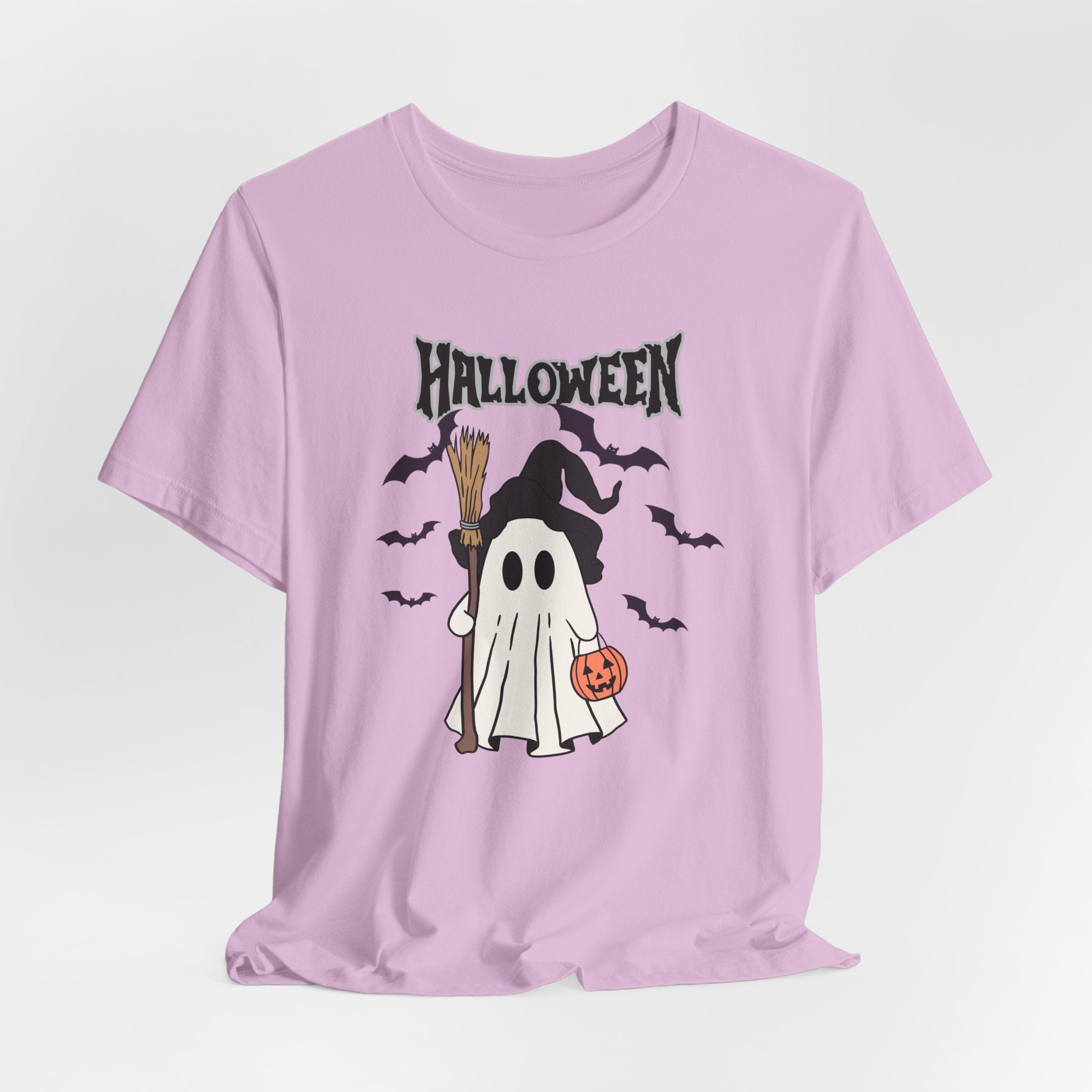 Sweeper Ghost & Bats Halloween Pumpkin Unisex T-Shirt