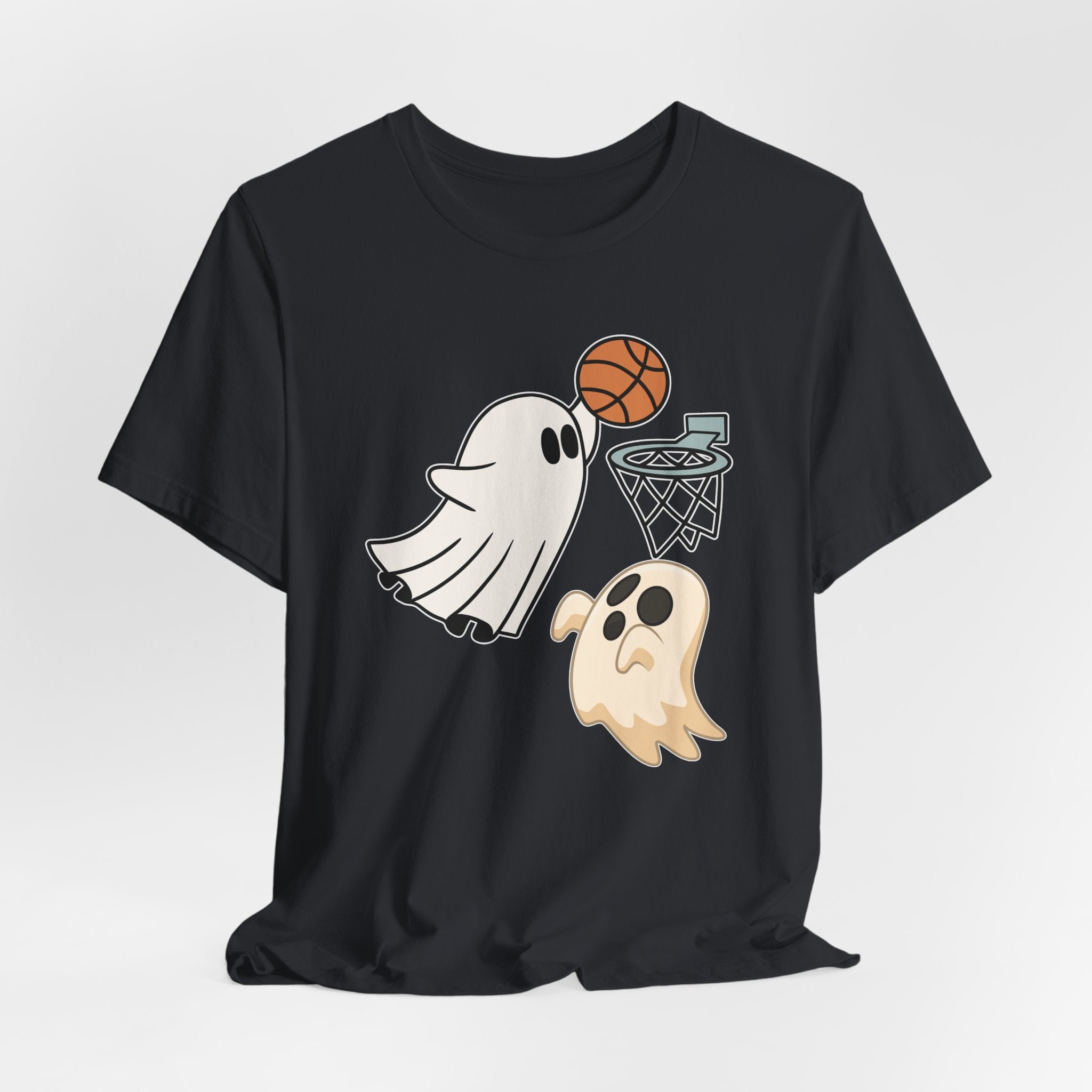 Slam Dunk Ghost T-Shirt – Funny Basketball Halloween Ghost Unisex Tee