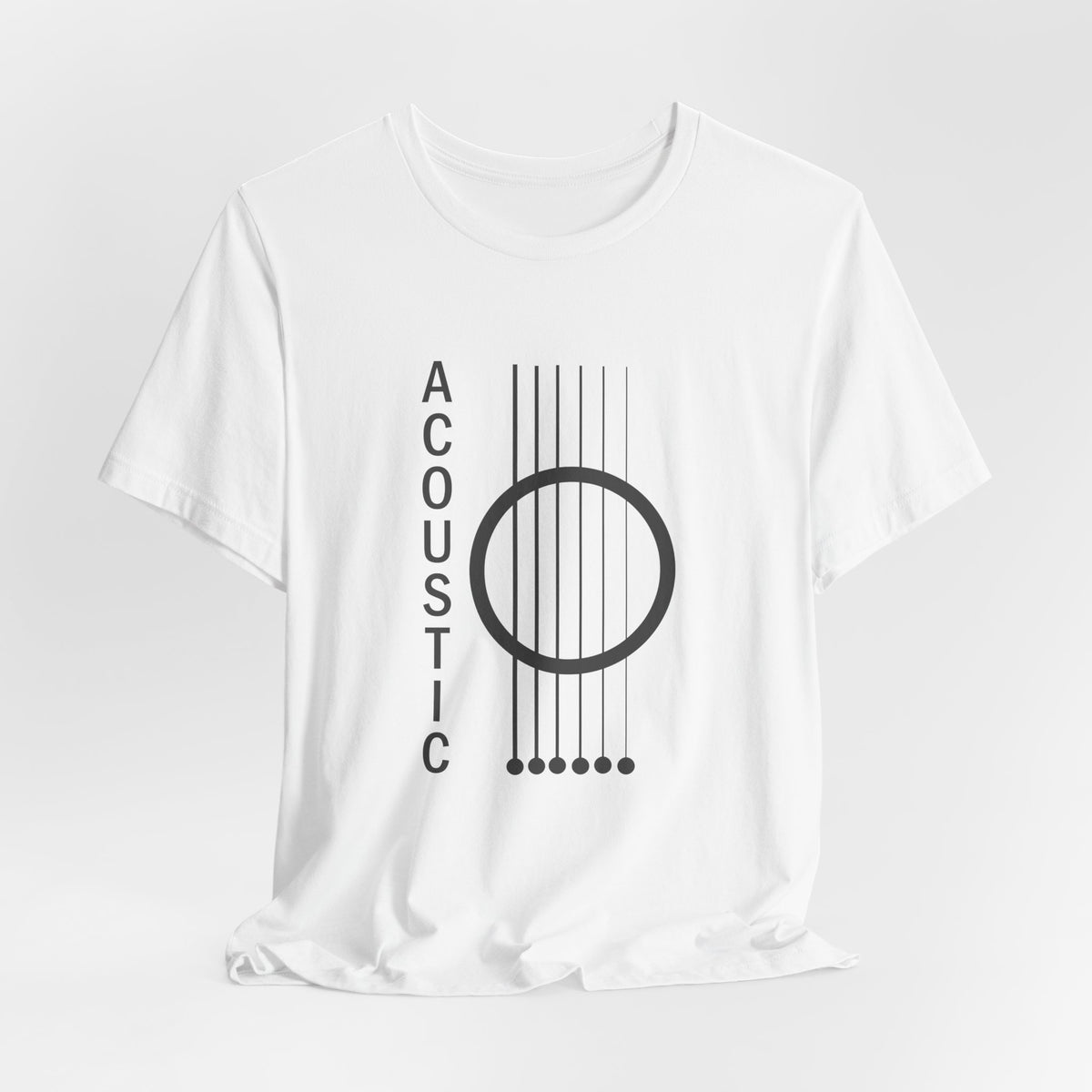 T-shirt Graphique FL Folk Avec Instruments à Cordes - Taille M, Couleur Tan, Occasion Bon état