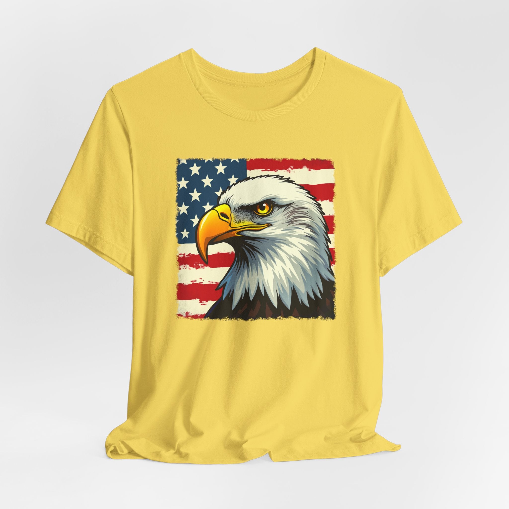 Eagle with American Vintage Flag Patriotic Freedom T-Shirt