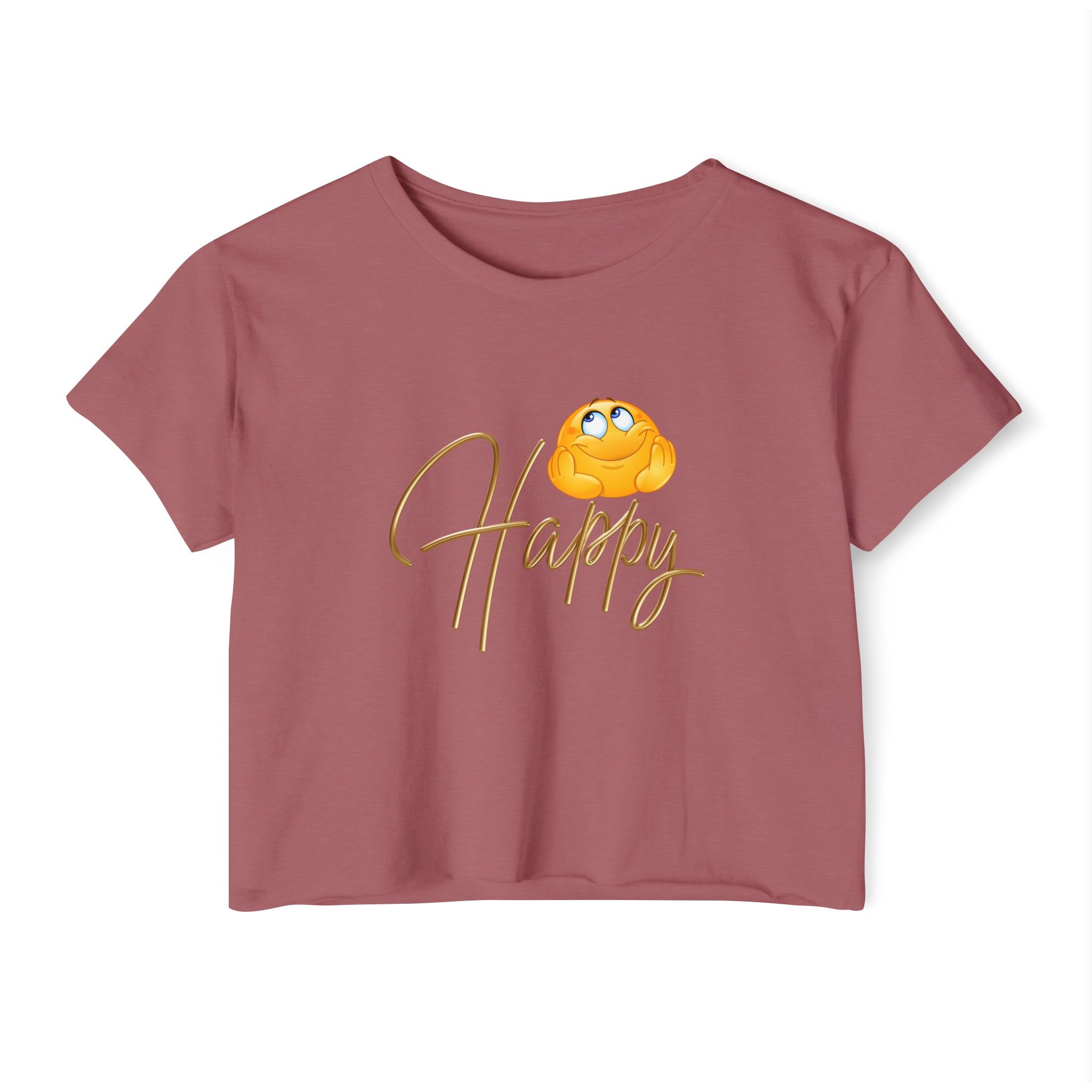 Smoked Paprika t-shirt with happy emoji design on a white background